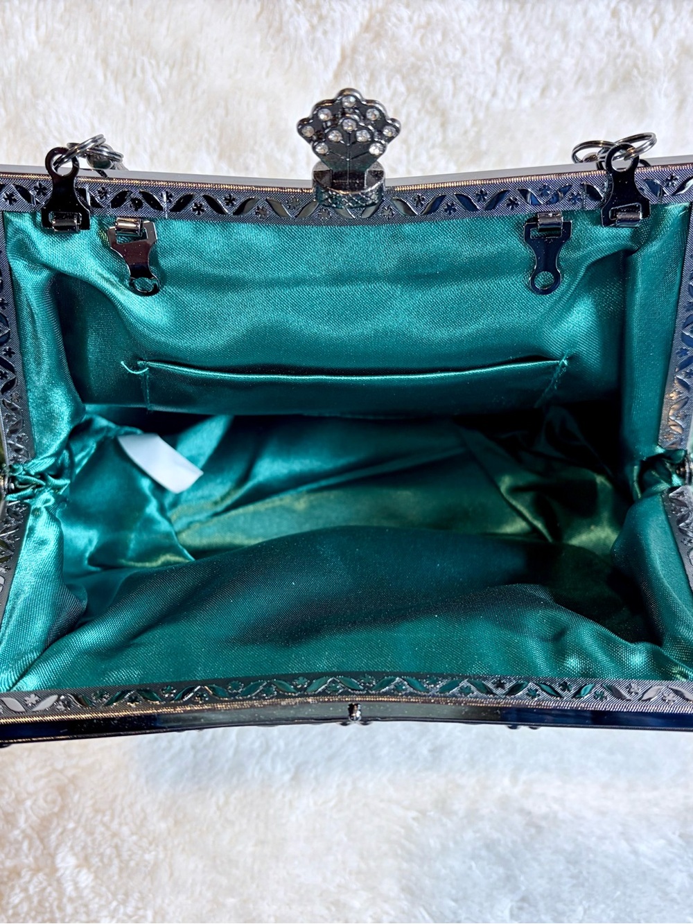 Handbag - Embellished Green Beaded for Evening or for Fun - also a shoulder bag! - Picture 16 of 16